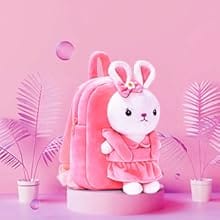 Frantic Kids Velvet School Bag Plush Cute Backpack Baby Girl Preschool Travel Bags