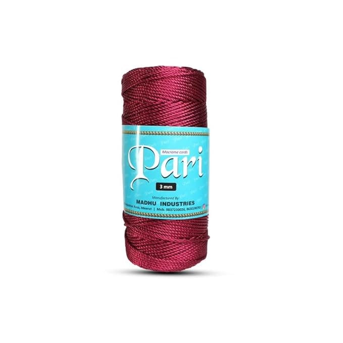 Pari Macrame Cotton Rope 3mm Single Strand Soft Twisted Cord.