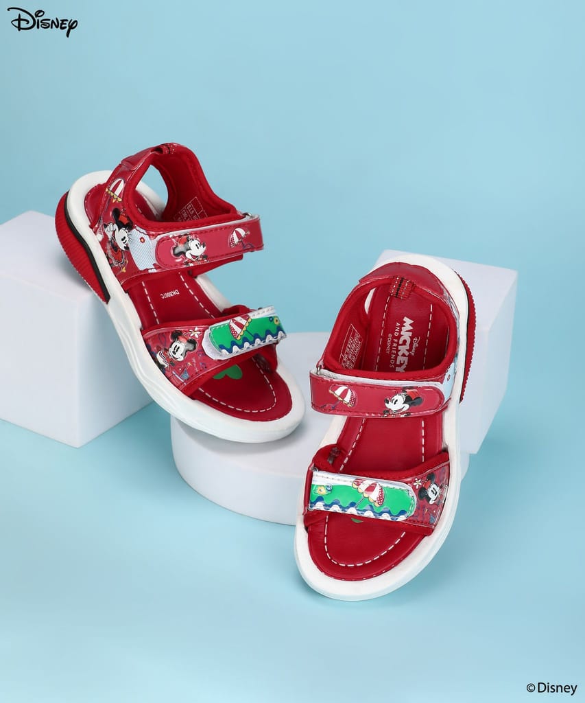 Paragon x Disney Kids' Sandals with Velcro Closure, Comfortable Insole & Anti-Skid Sole
