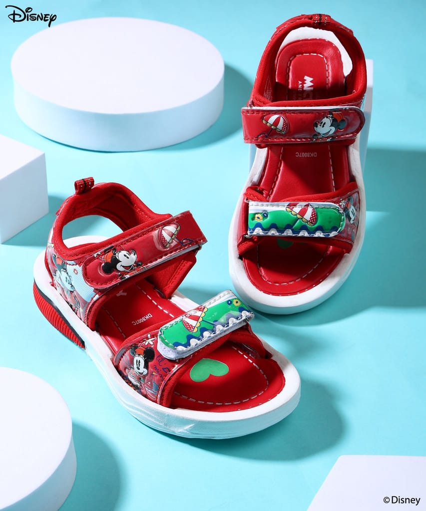 Paragon x Disney Kids' Sandals with Velcro Closure, Comfortable Insole & Anti-Skid Sole