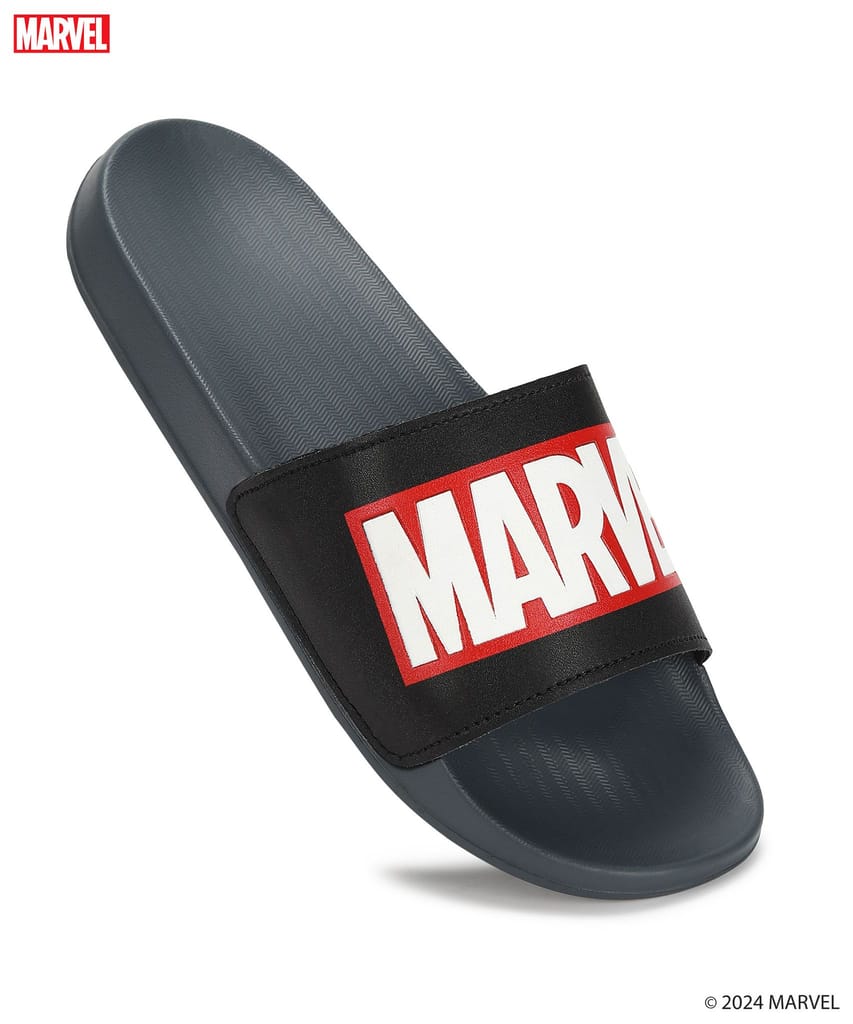 Marvel x Paragon Men's Casual Sliders for Men with Comfortable Sole & Sturdy Straps