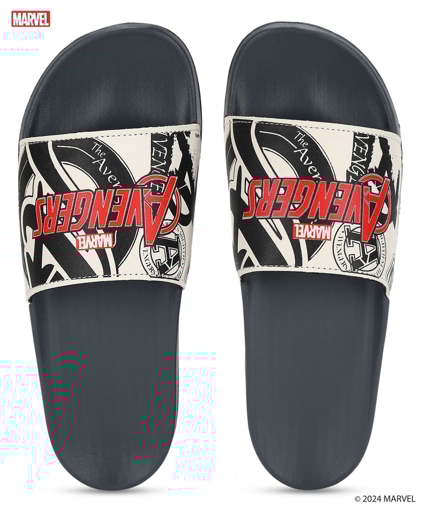 Stylish Men Marvel x Paragon Men's Casual Sliders for Men with Comfortable Sole & Sturdy Straps Stylish Men Marvel x Paragon Men's Casual Sliders for Men with Comfortable Sole & Sturdy Straps