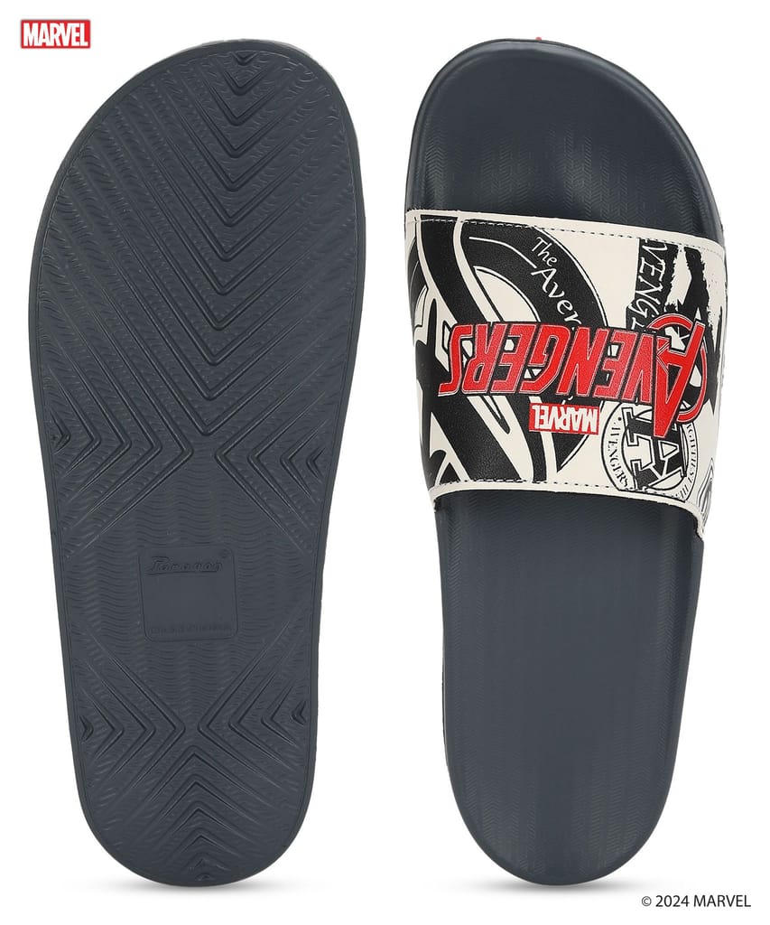 Stylish Men Marvel x Paragon Men's Casual Sliders for Men with Comfortable Sole & Sturdy Straps Stylish Men Marvel x Paragon Men's Casual Sliders for Men with Comfortable Sole & Sturdy Straps