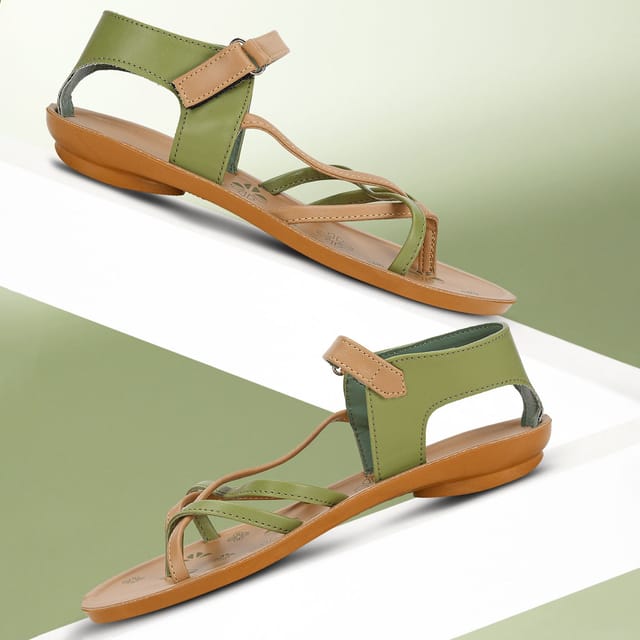 Paragon Women's Casual Sandals | Cushioned Soles & Strappy Detailing |  Stylish & Comfortable with Velcro Clasp for Extra Grip