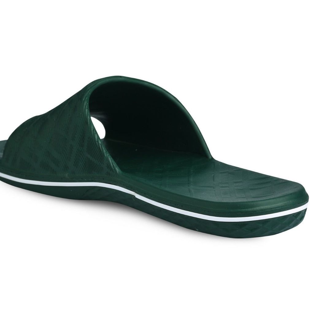 Elegant Men Paragon Men Green Sliders (K3402G-OGN) 2025 at ShopCircuit | ONDC