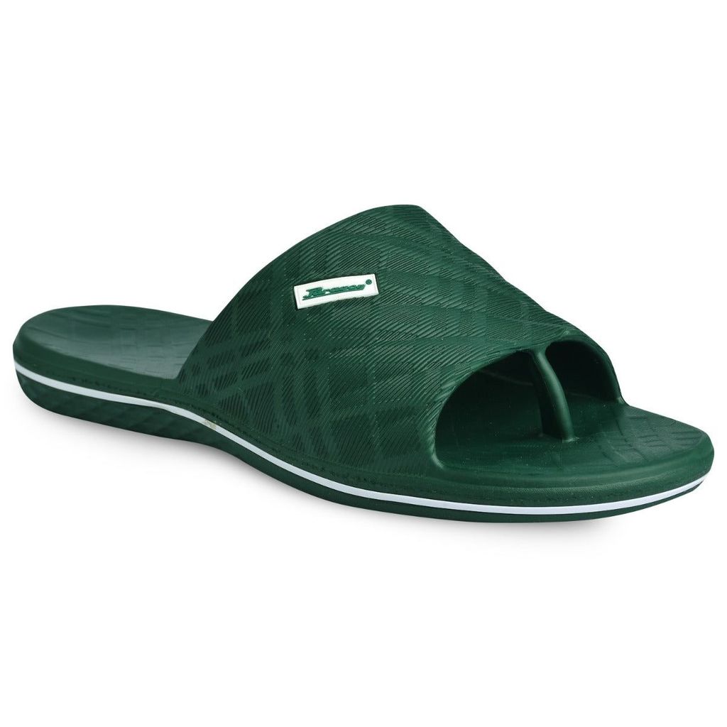 Elegant Men Paragon Men Green Sliders (K3402G-OGN) 2025 at ShopCircuit | ONDC