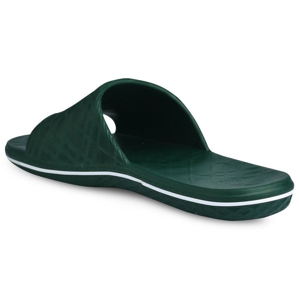 Elegant Men Paragon Men Green Sliders (K3402G-OGN) 2025 at ShopCircuit | ONDC