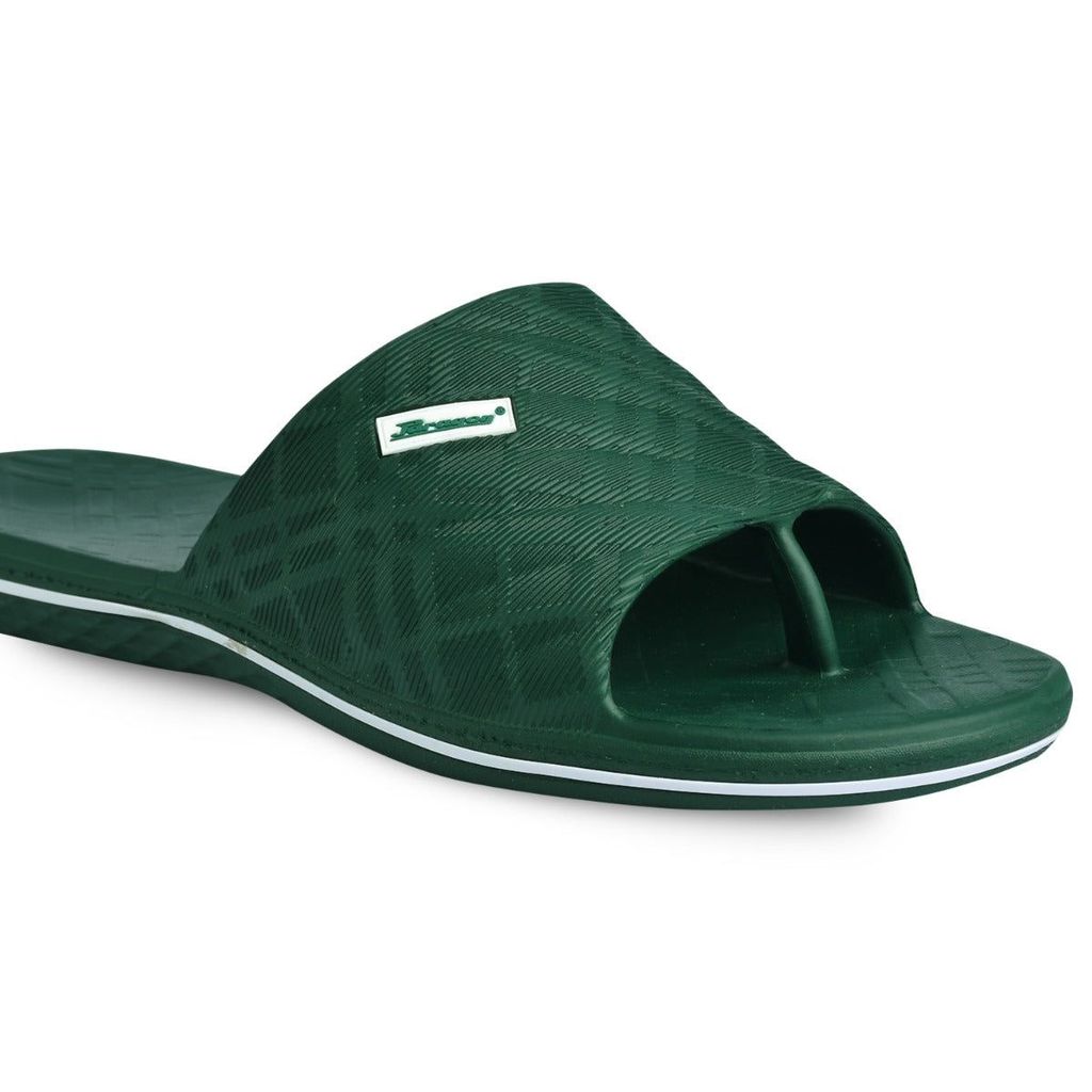 Elegant Men Paragon Men Green Sliders (K3402G-OGN) 2025 at ShopCircuit | ONDC