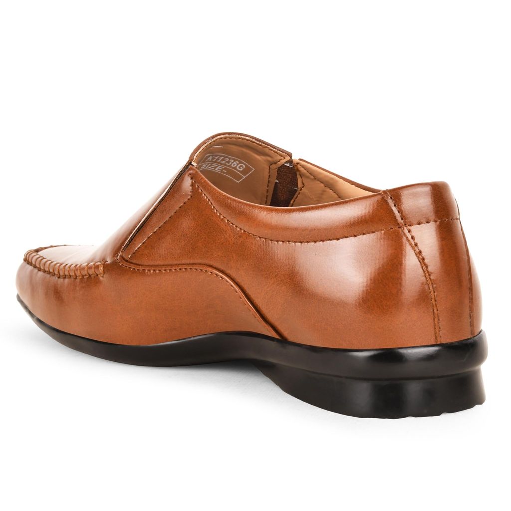 Trendy Men Paragon Tan Formal Slip-On Shoes for Men 2025 at ShopCircuit | ONDC