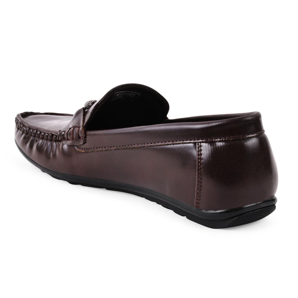 Luxurious Men Paragon Brown Formal Slip-On Loafers for Men with Metal Accents 2025 at ShopCircui