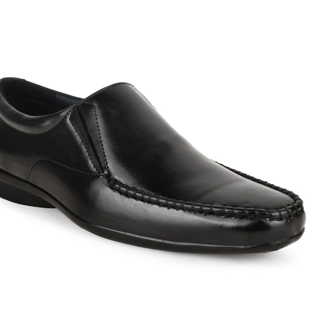 Latest Men Paragon Black Formal Slip-On Shoes for Men 2025 at ShopCircuit | ONDC