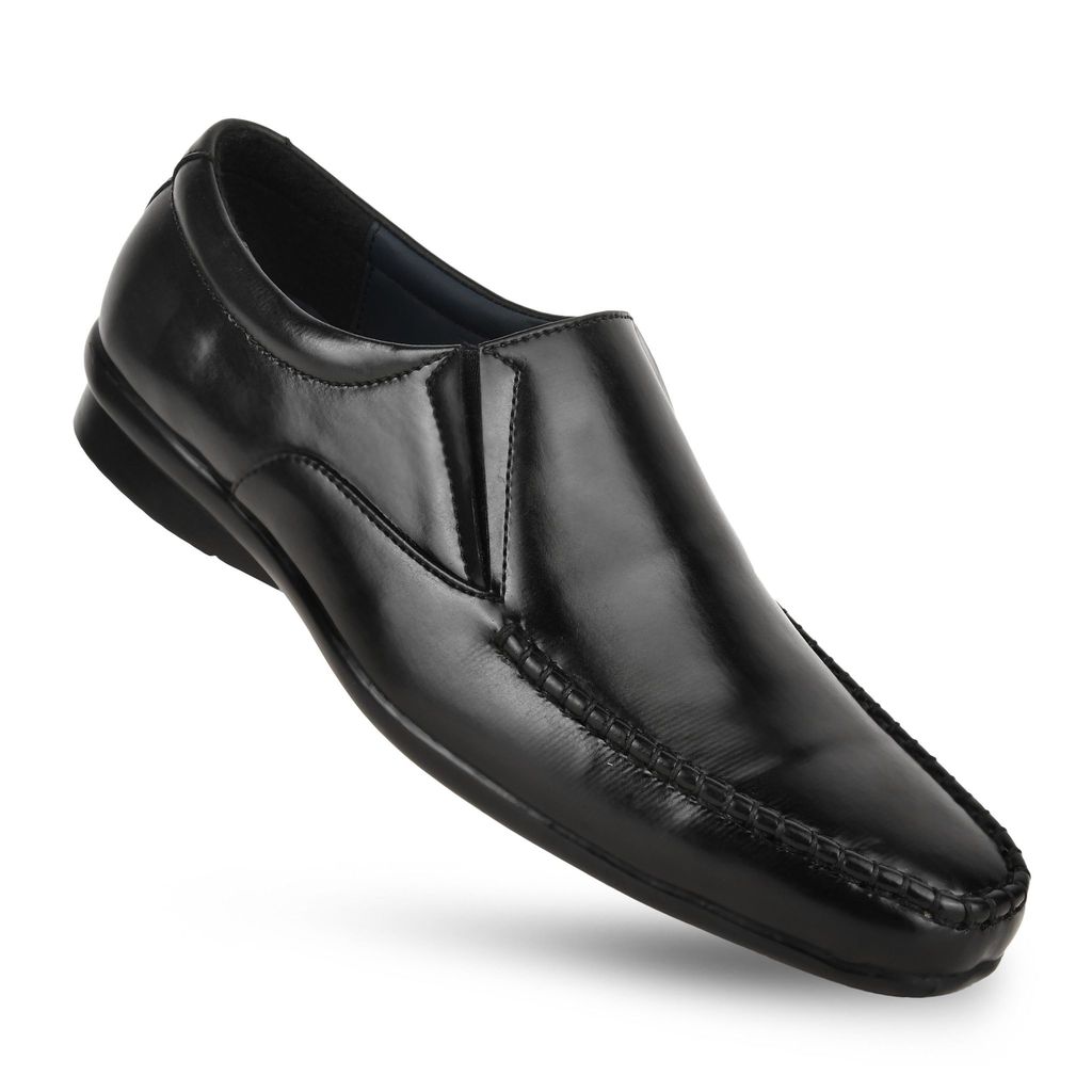 Latest Men Paragon Black Formal Slip-On Shoes for Men 2025 at ShopCircuit | ONDC