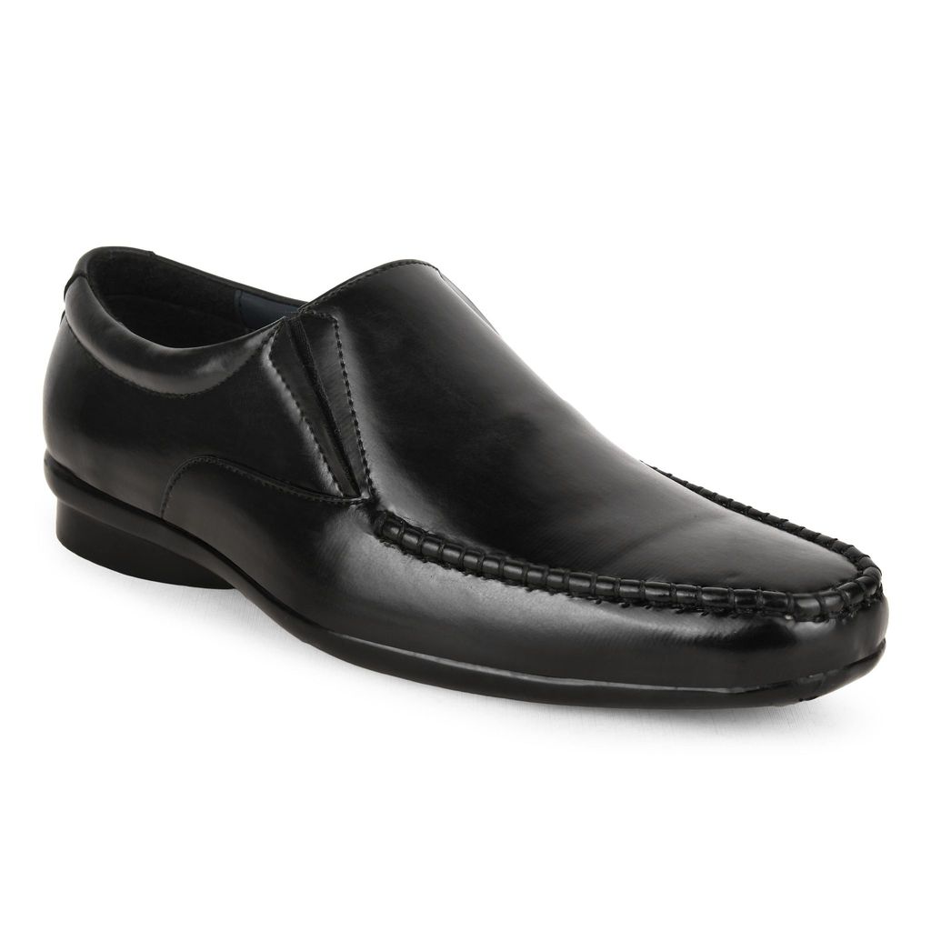 Latest Men Paragon Black Formal Slip-On Shoes for Men 2025 at ShopCircuit | ONDC