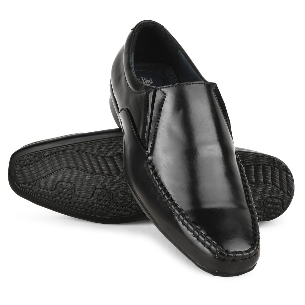 Latest Men Paragon Black Formal Slip-On Shoes for Men 2025 at ShopCircuit | ONDC