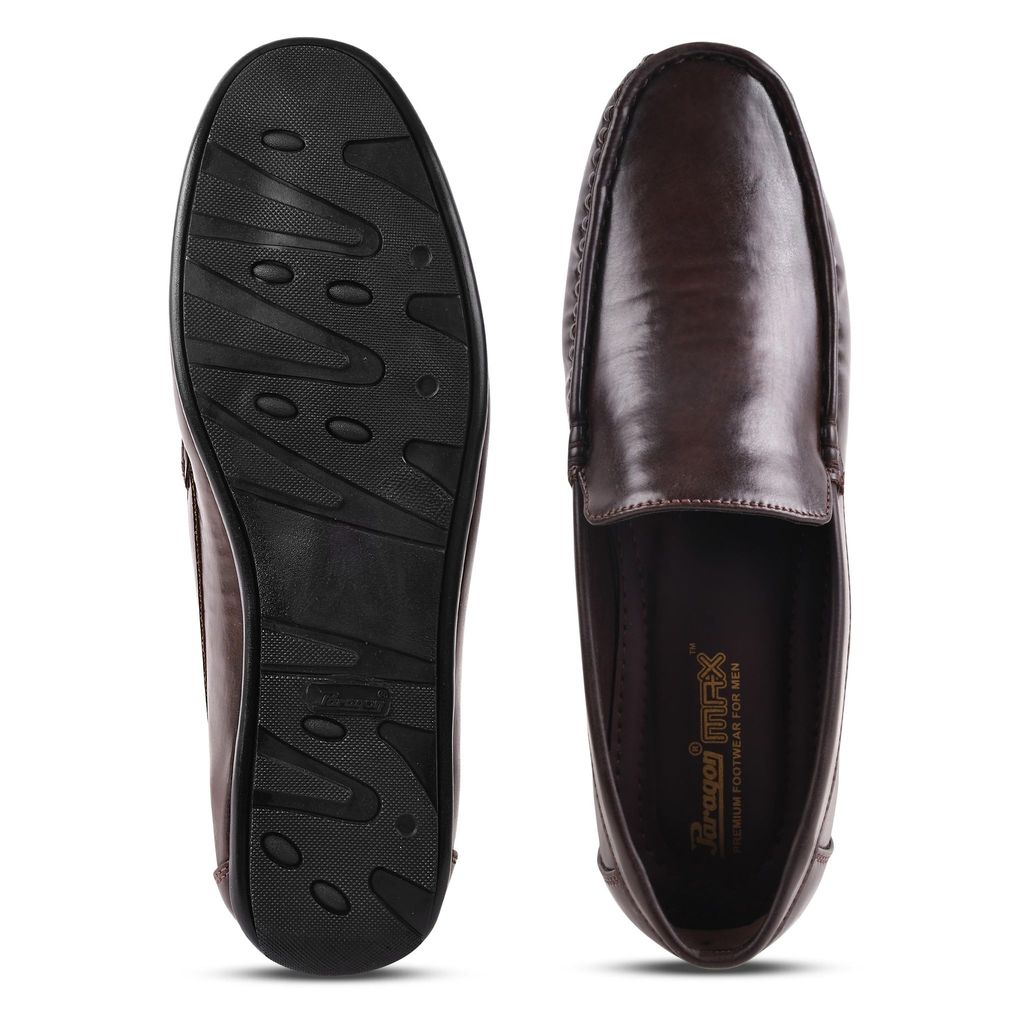 Exclusive Men Paragon Brown Formal Slip-On Loafers for Men 2025 at ShopCircuit | ONDC