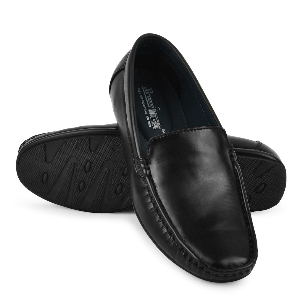 Chic Men Paragon Black Formal Slip-On Loafers for Men 2025 at ShopCircuit | ONDC