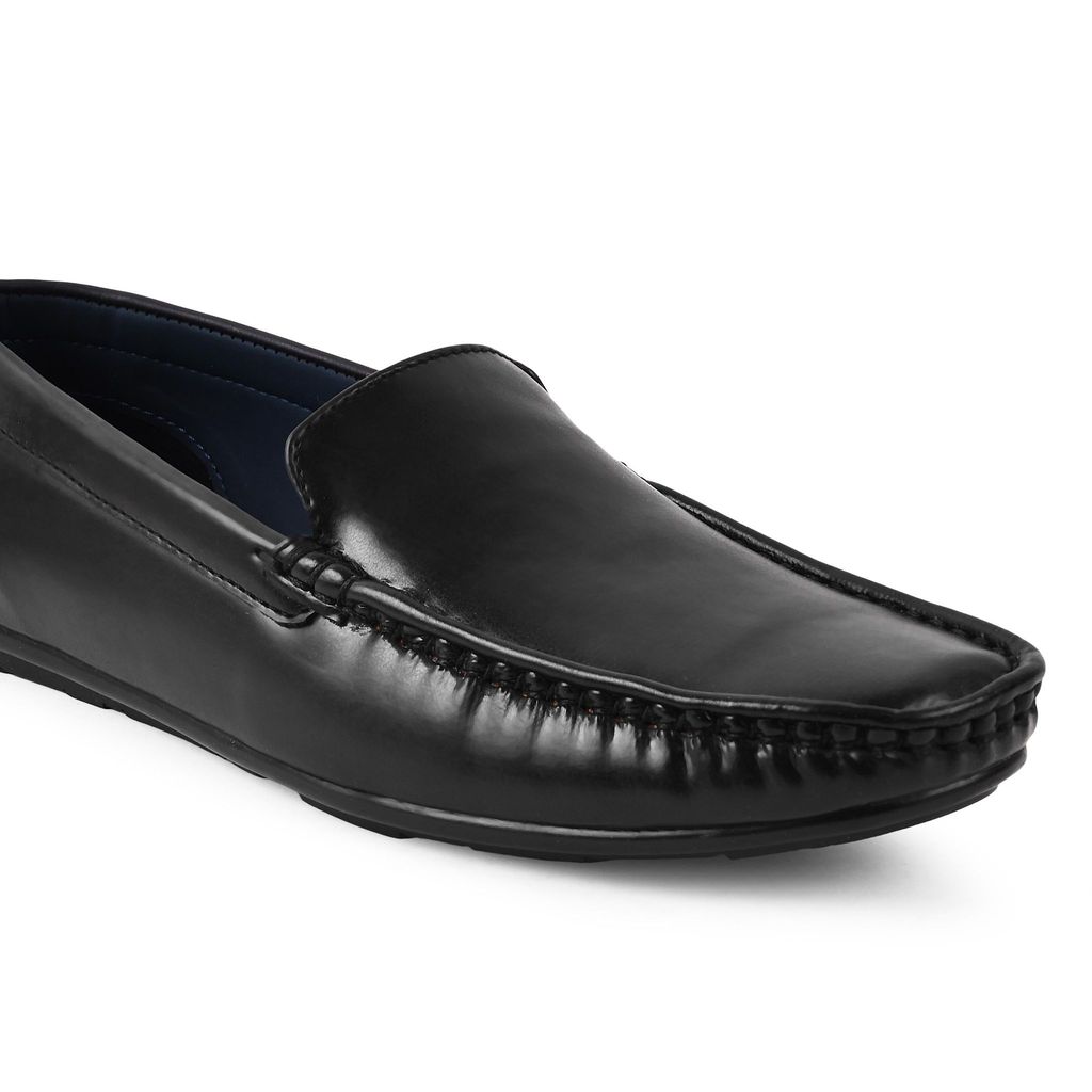 Chic Men Paragon Black Formal Slip-On Loafers for Men 2025 at ShopCircuit | ONDC