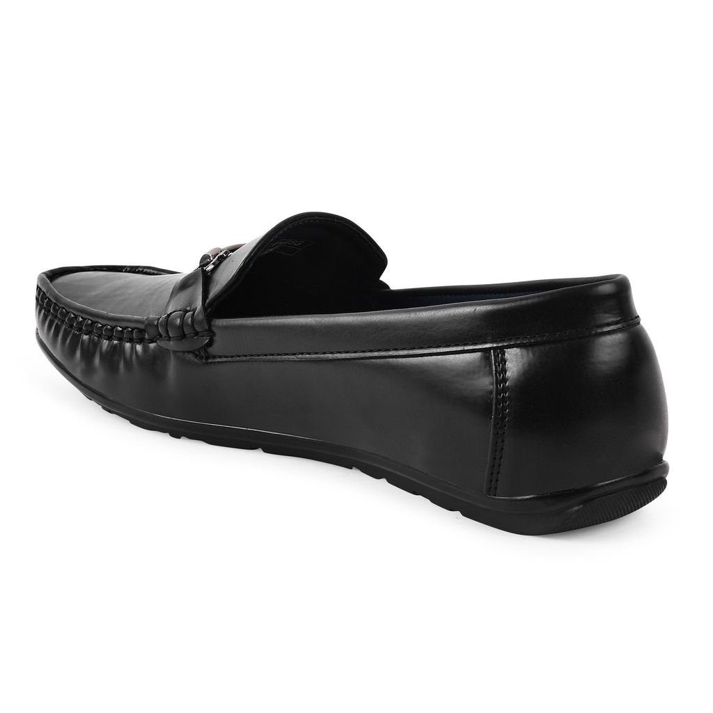 Trendy Men Paragon Black Formal Slip-On Loafers for Men with Metal Accents 2025 at ShopCircuit |