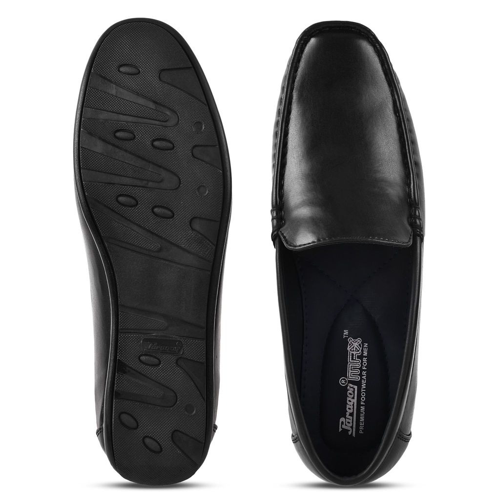 Chic Men Paragon Black Formal Slip-On Loafers for Men 2025 at ShopCircuit | ONDC