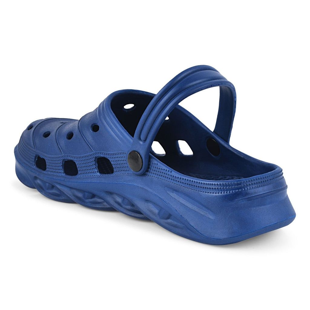 Chic Men Paragon Navy Blue Ultra-Comfortable Self-Design Clogs for Men 2025 at ShopCircuit | OND