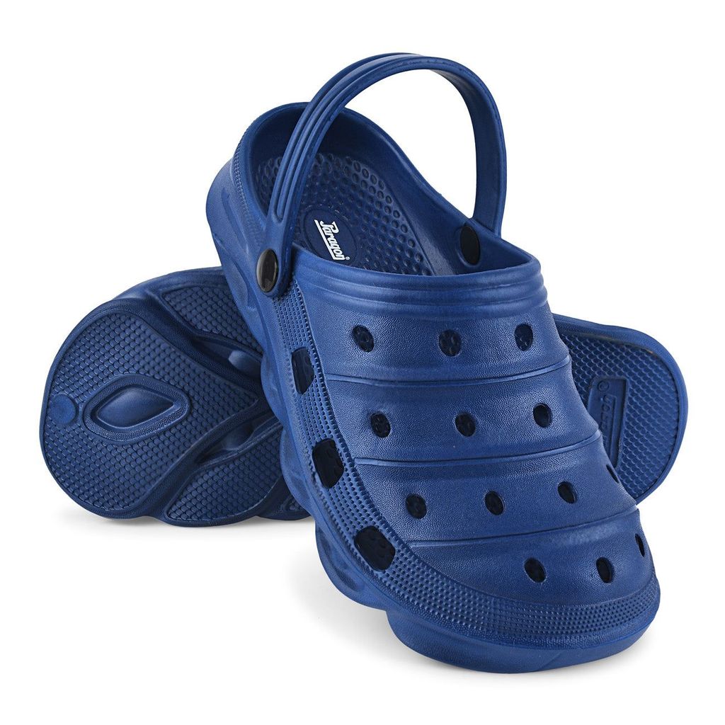 Chic Men Paragon Navy Blue Ultra-Comfortable Self-Design Clogs for Men 2025 at ShopCircuit | OND