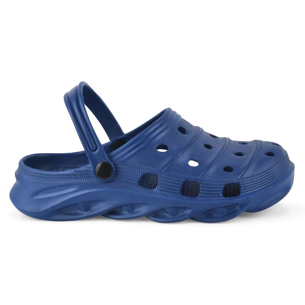 Chic Men Paragon Navy Blue Ultra-Comfortable Self-Design Clogs for Men 2025 at ShopCircuit | OND