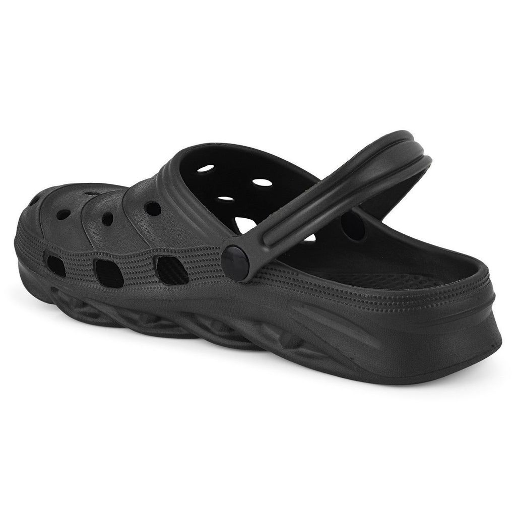 Trendy Men Paragon Black Ultra-Comfortable Self-Design Clogs for Men 2025 at ShopCircuit | ONDC Trendy Men Paragon Black Ultra-Comfortable Self-Design Clogs for Men 2025 at ShopCircuit | ONDC
