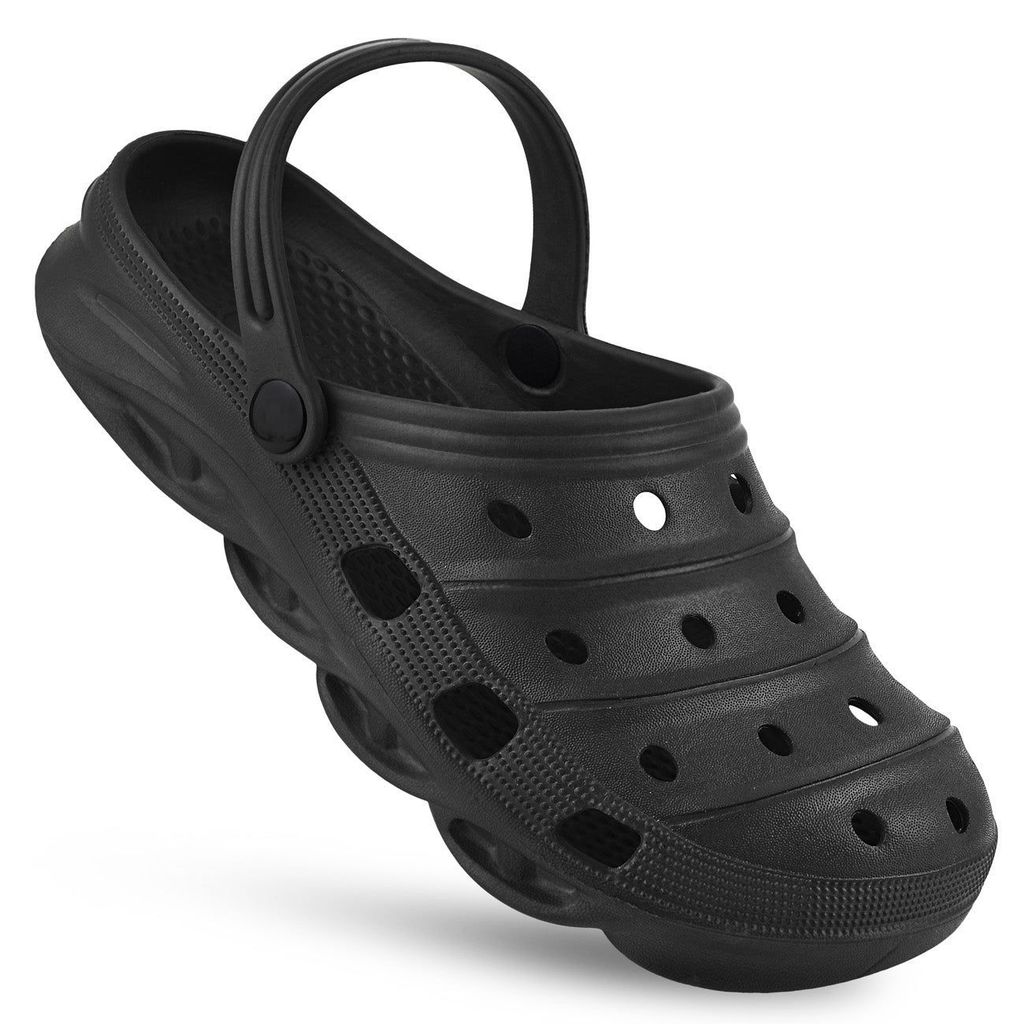 Luxurious Men Paragon Black Ultra-Comfortable Self-Design Clogs for Men 2025 at ShopCircuit | ON Luxurious Men Paragon Black Ultra-Comfortable Self-Design Clogs for Men 2025 at ShopCircuit | ON