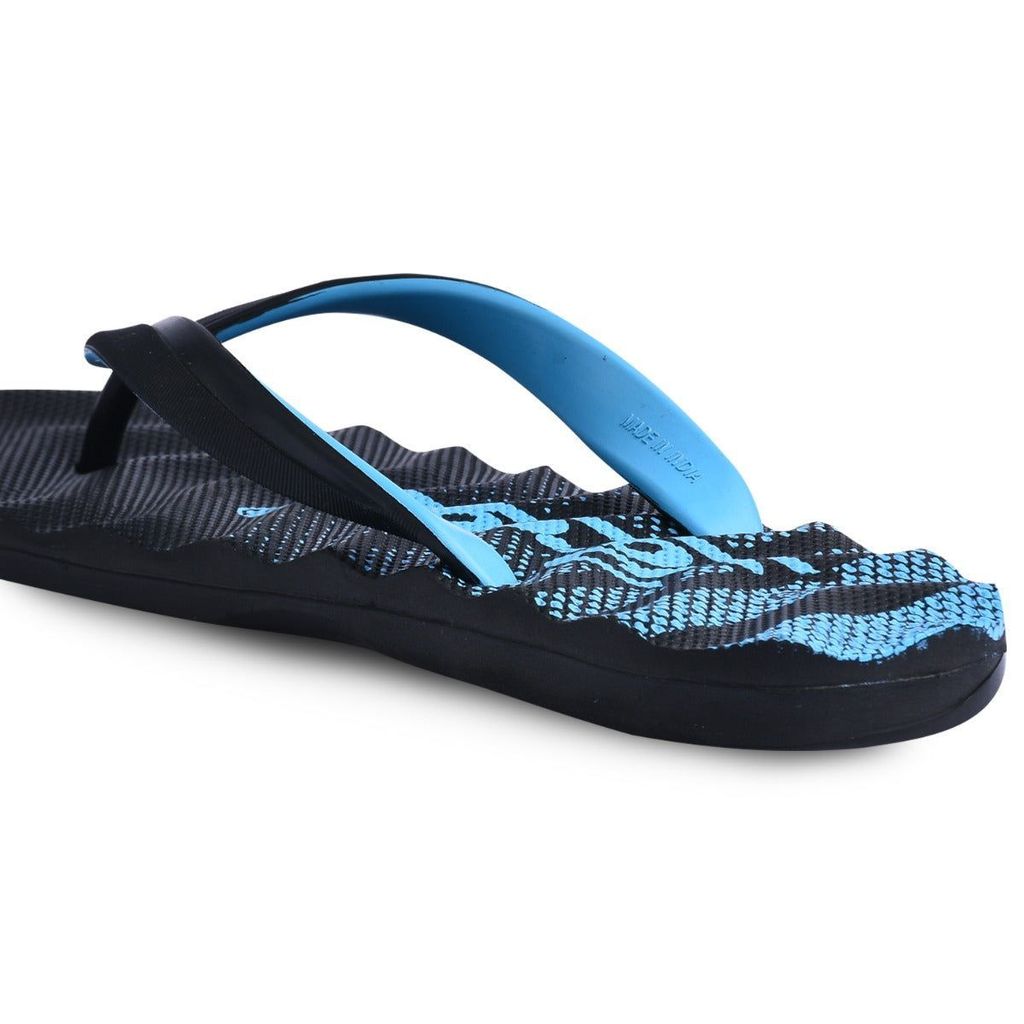 Chic Men Paragon Lightweight Textured Sea Blue Casual Flip Flops for Men 2025 at ShopCircuit | O