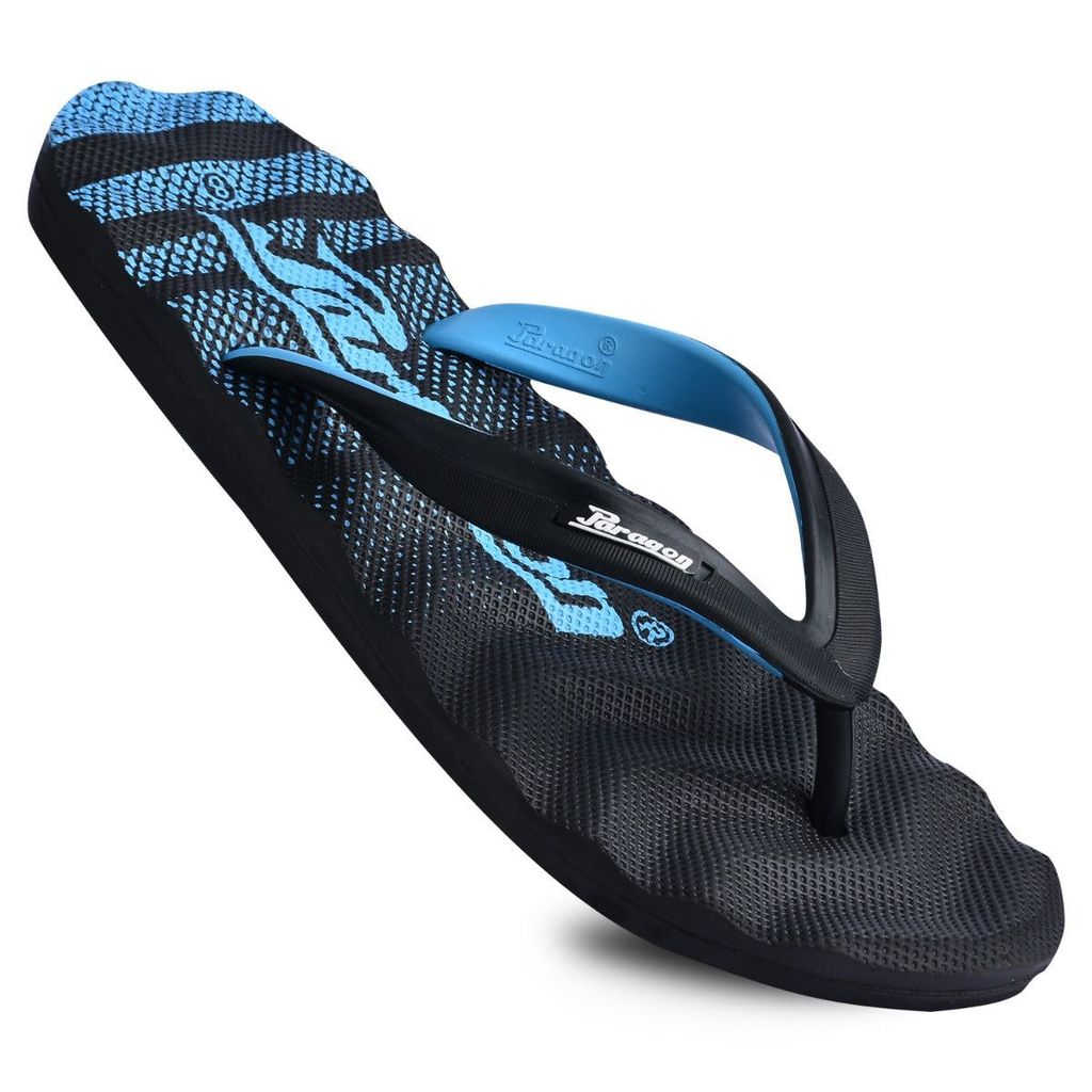 Chic Men Paragon Lightweight Textured Sea Blue Casual Flip Flops for Men 2025 at ShopCircuit | O