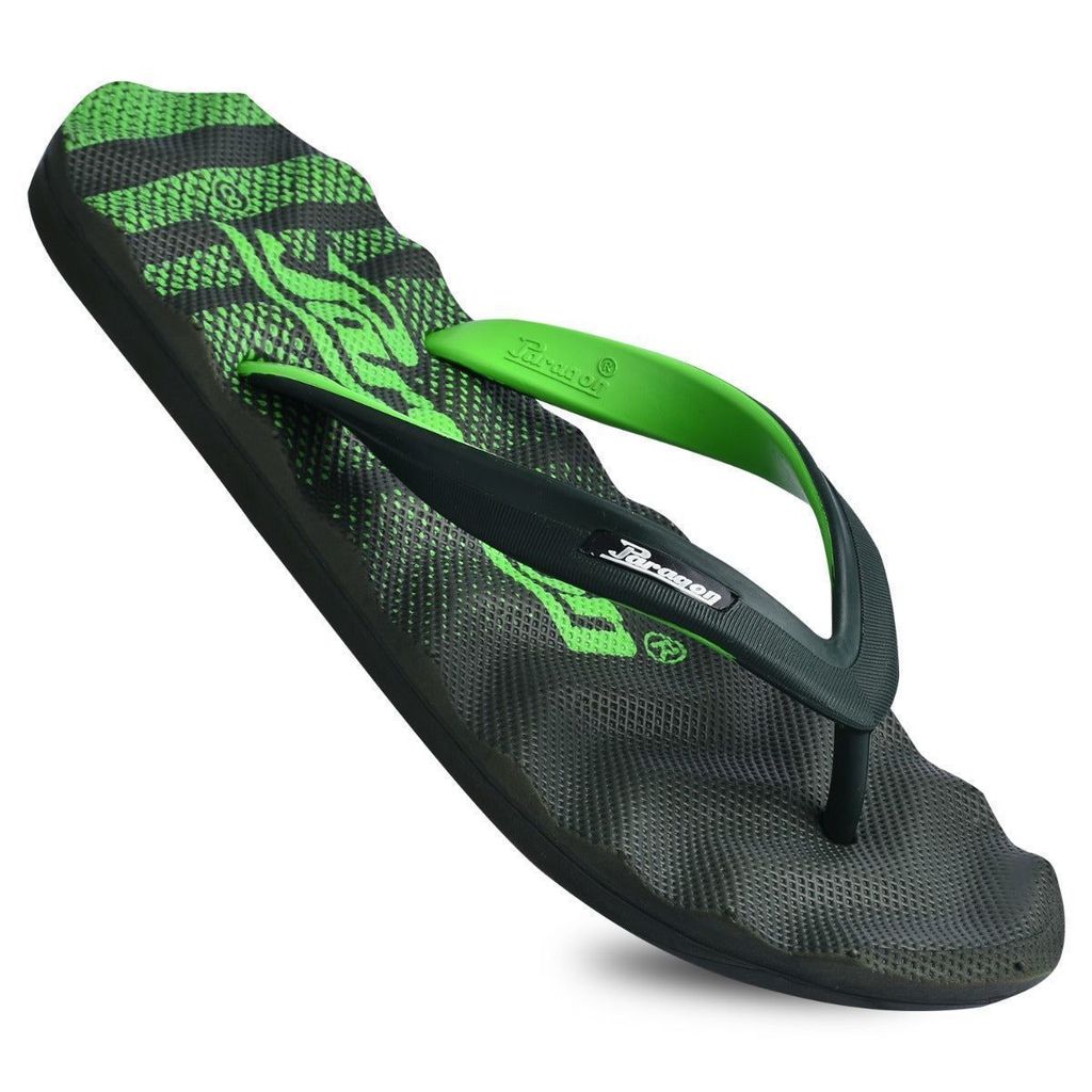Top Men Paragon Lightweight Textured Olive Green Casual Flip Flops for Men 2025 at ShopCircuit |