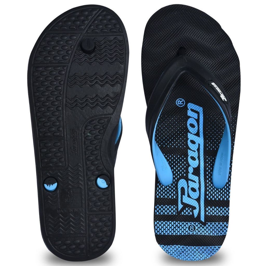 Chic Men Paragon Lightweight Textured Sea Blue Casual Flip Flops for Men 2025 at ShopCircuit | O