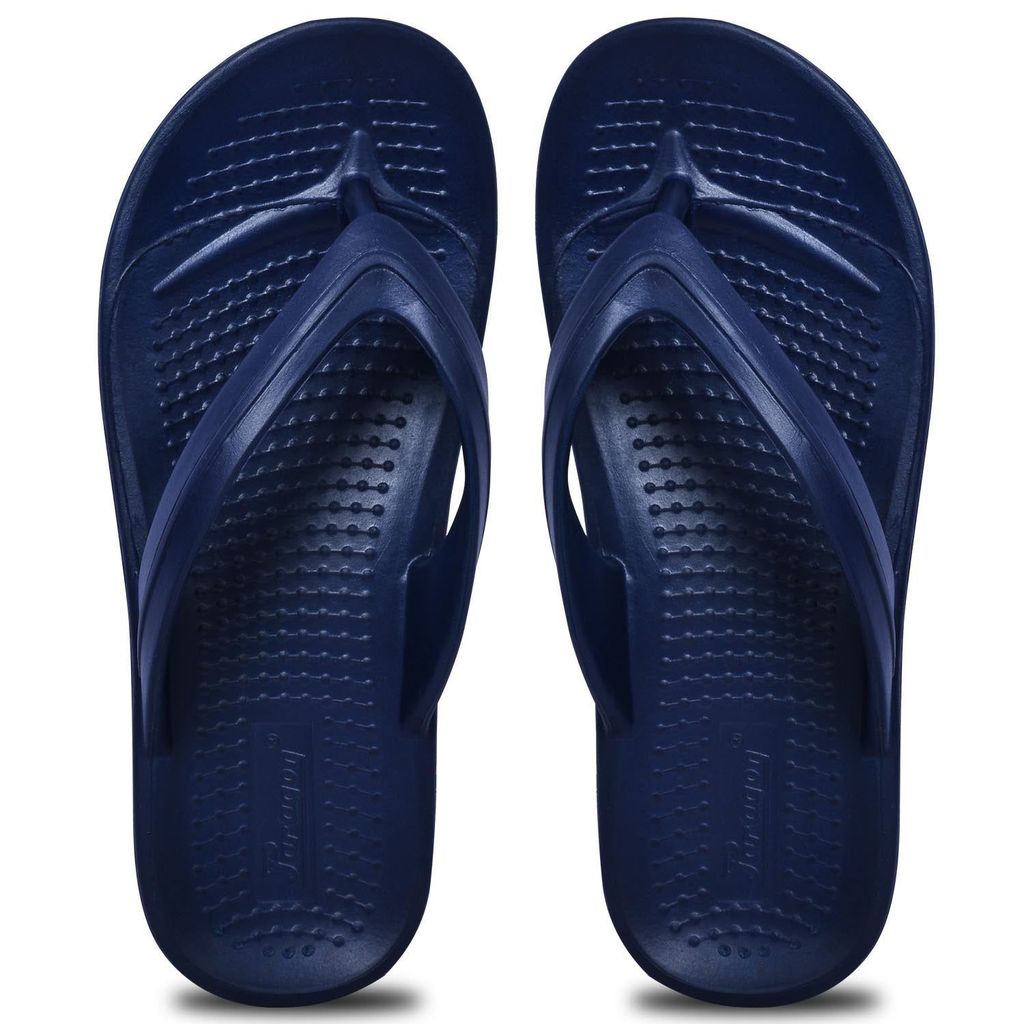 Modern Men Paragon Daily Wear Lightweight Navy Blue and White Flip Flops for Men 2025 at ShopCir