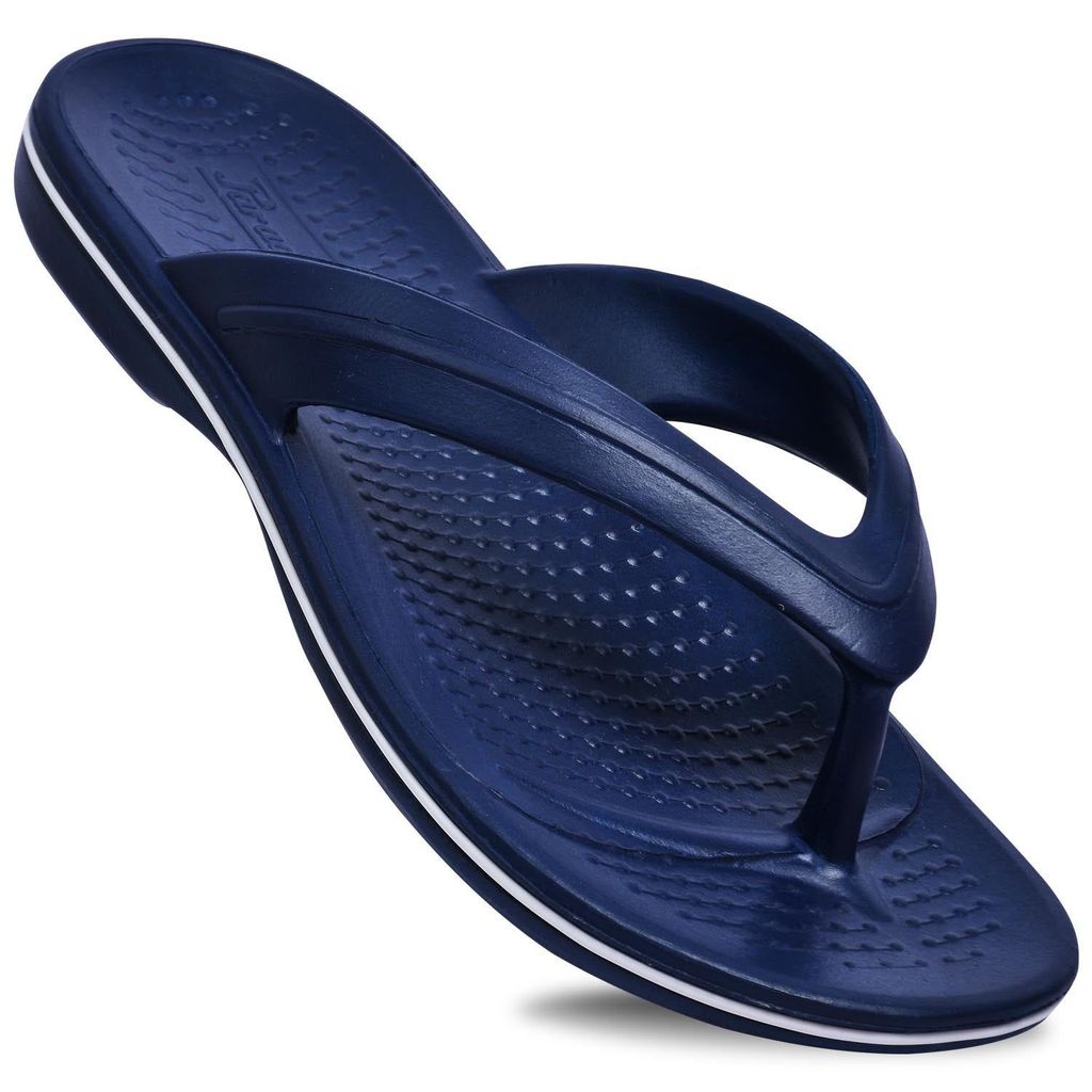 Modern Men Paragon Daily Wear Lightweight Navy Blue and White Flip Flops for Men 2025 at ShopCir