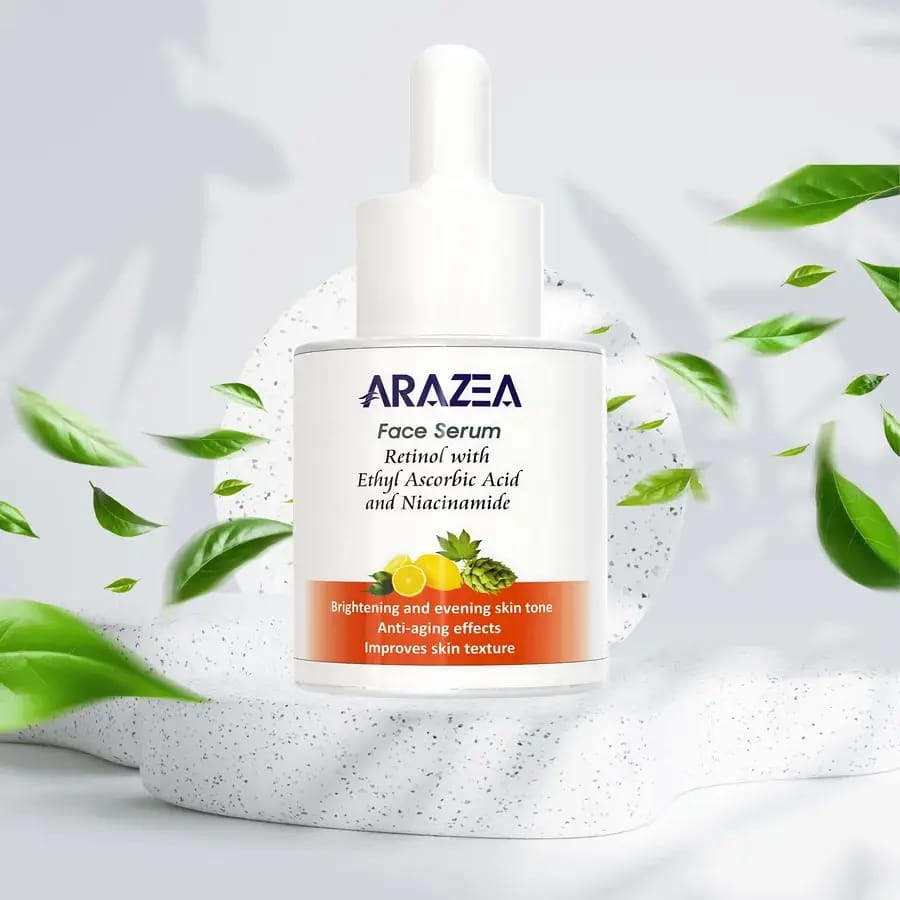 Arazea Face Serum for Brightening and Even Skin Tone | Niacinamide | Retinol with Ethyl Ascorbic Acid | 30 ml