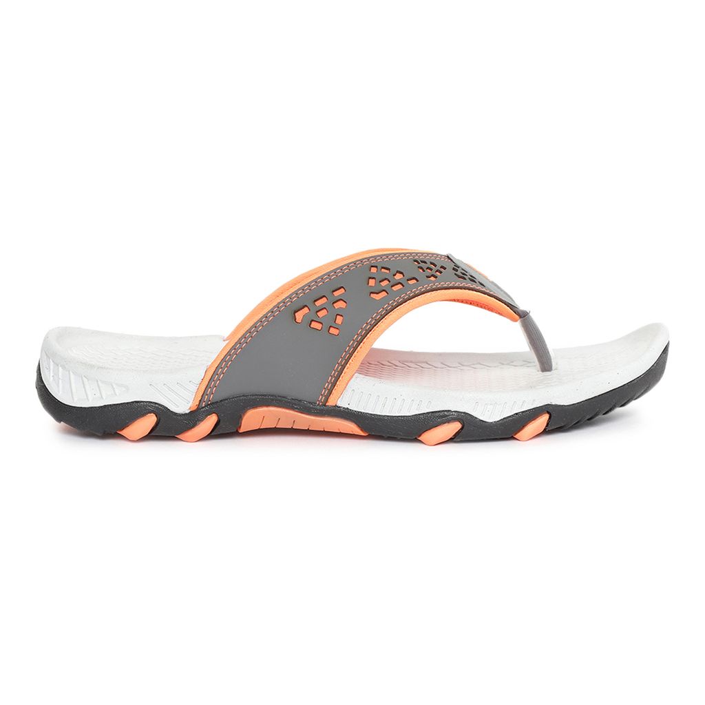 New Men Paragon Grey and Orange Ultra-Durable Everyday Flip Flops for Men 2025 at ShopCircuit | 