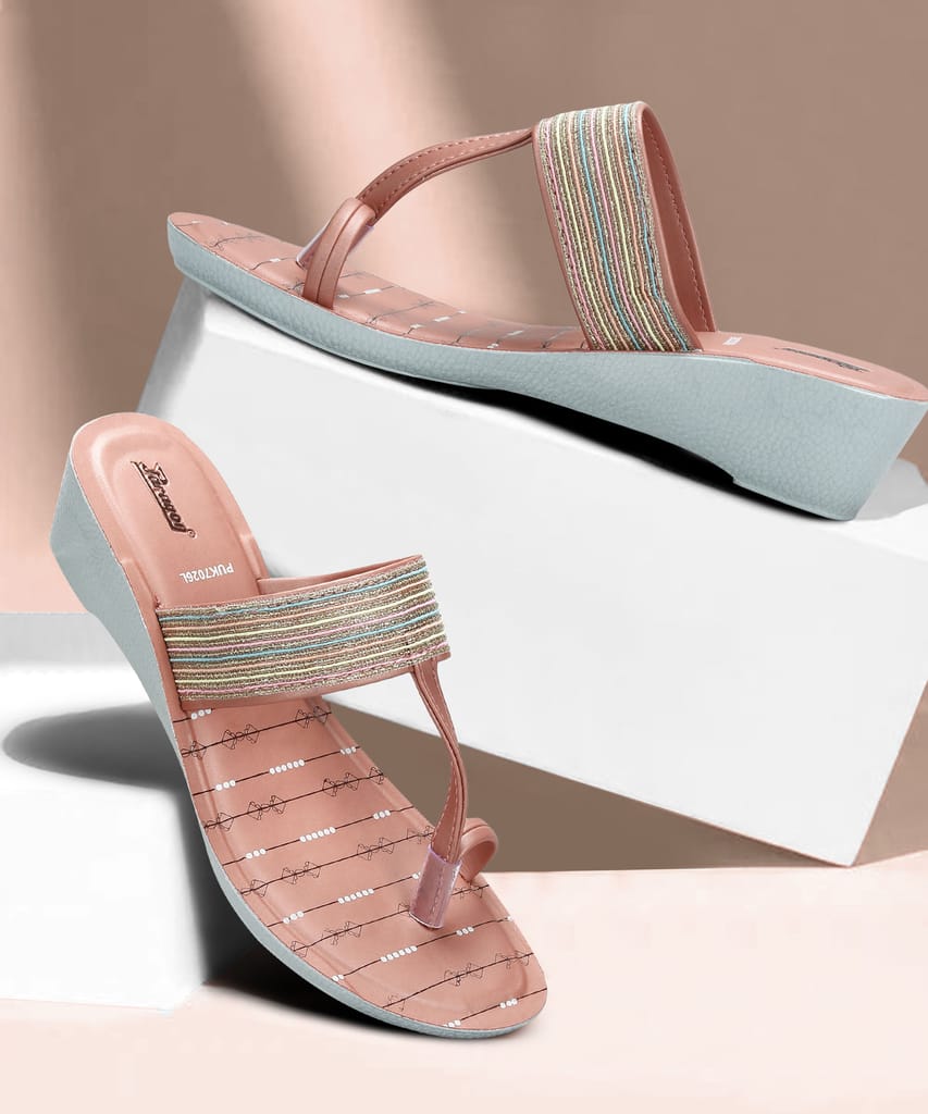 New Women Paragon Women's Peach Wedge Sandals with Cushioned Sole and Sturdy Construction for Ev New Women Paragon Women's Peach Wedge Sandals with Cushioned Sole and Sturdy Construction for Ev