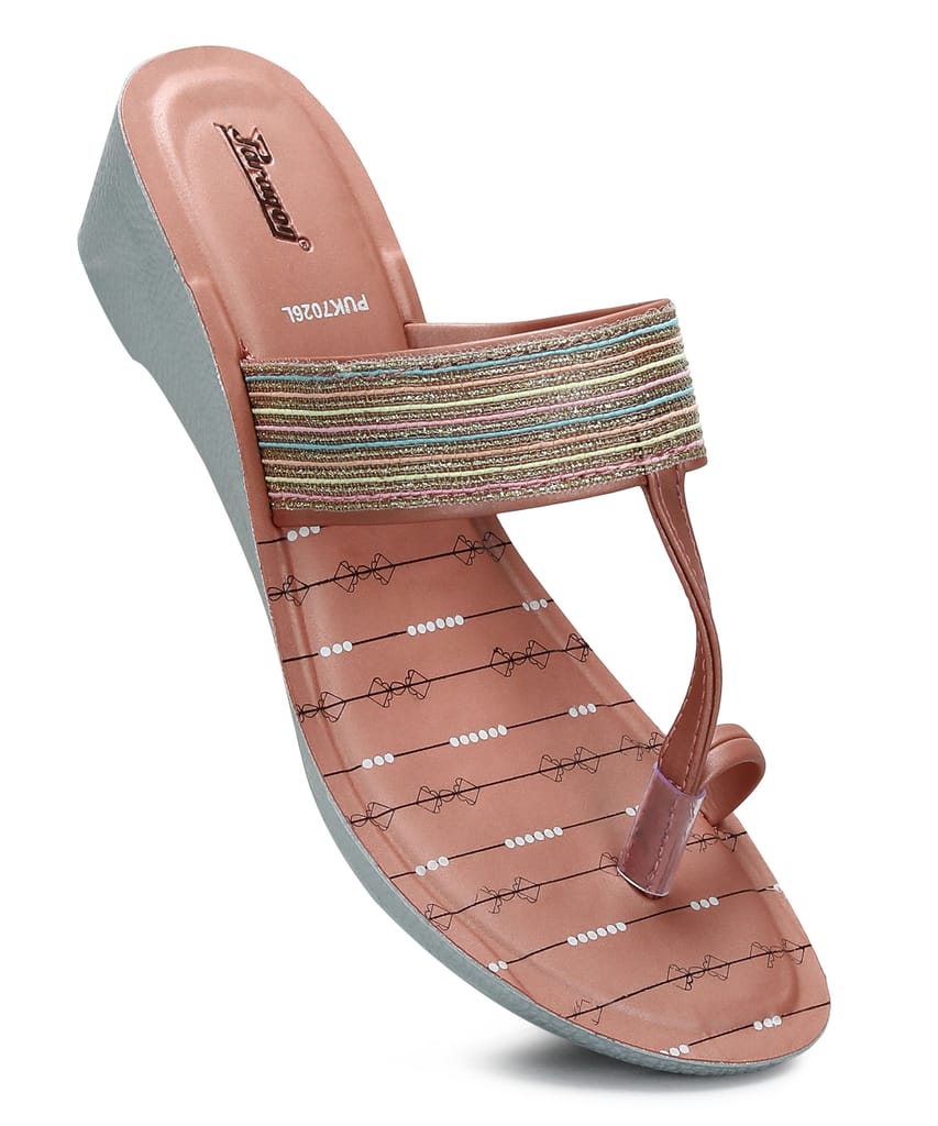 New Women Paragon Women's Peach Wedge Sandals with Cushioned Sole and Sturdy Construction for Ev New Women Paragon Women's Peach Wedge Sandals with Cushioned Sole and Sturdy Construction for Ev