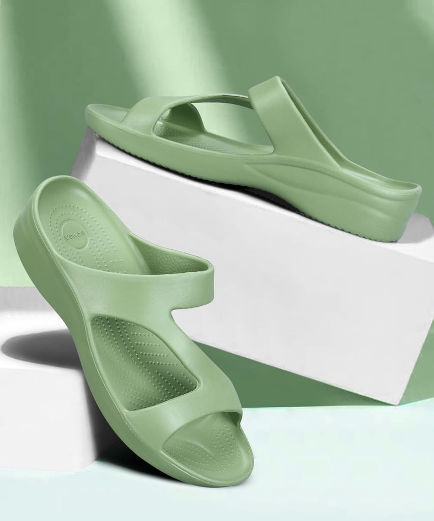 Chic Women Paragon Women's Lightweight, Washable and Durable Green Slippers for Everyday Use 202