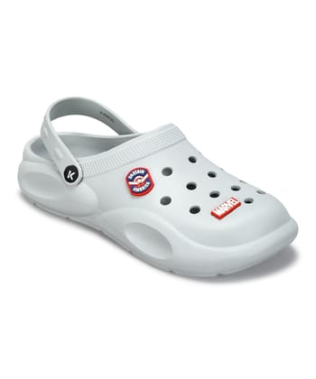 Paragon x Marvel Men's Grey Clogs | Waterproof, Lightweight & Anti-Skid