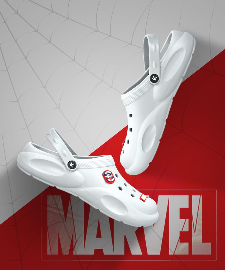 Premium Men Paragon x Marvel Men's Grey Clogs | Waterproof, Lightweight & Anti-Skid 2025 at Shop