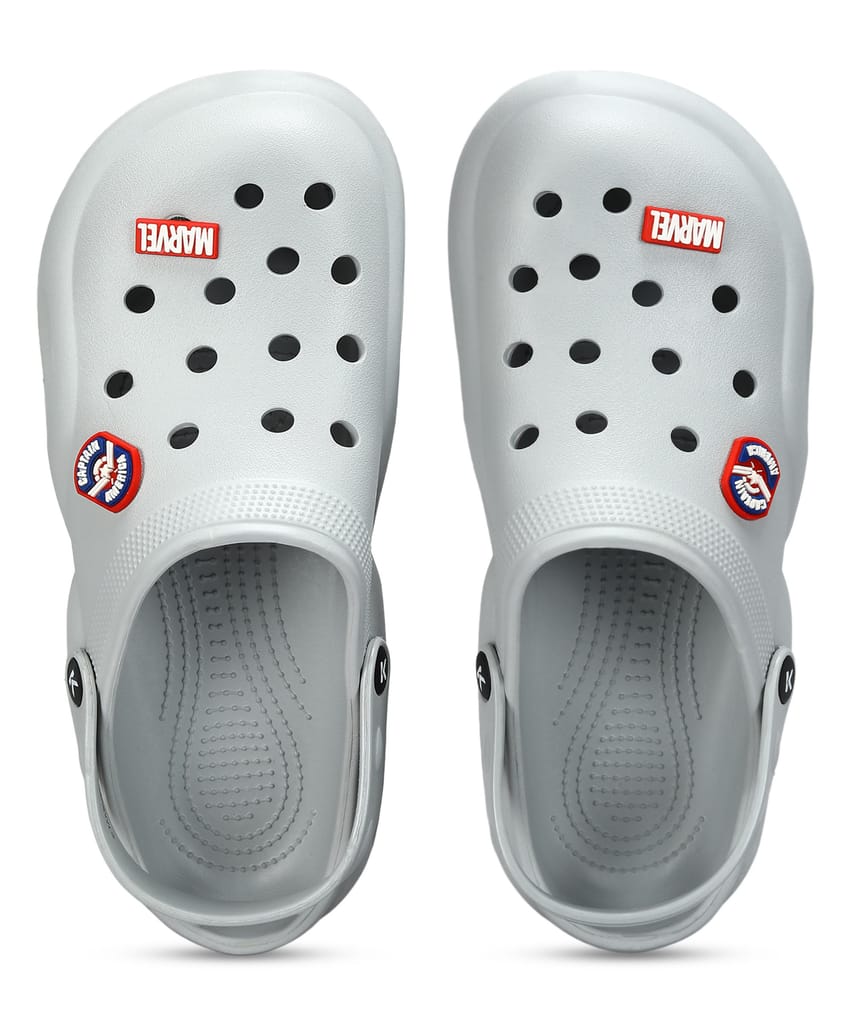 Premium Men Paragon x Marvel Men's Grey Clogs | Waterproof, Lightweight & Anti-Skid 2025 at Shop
