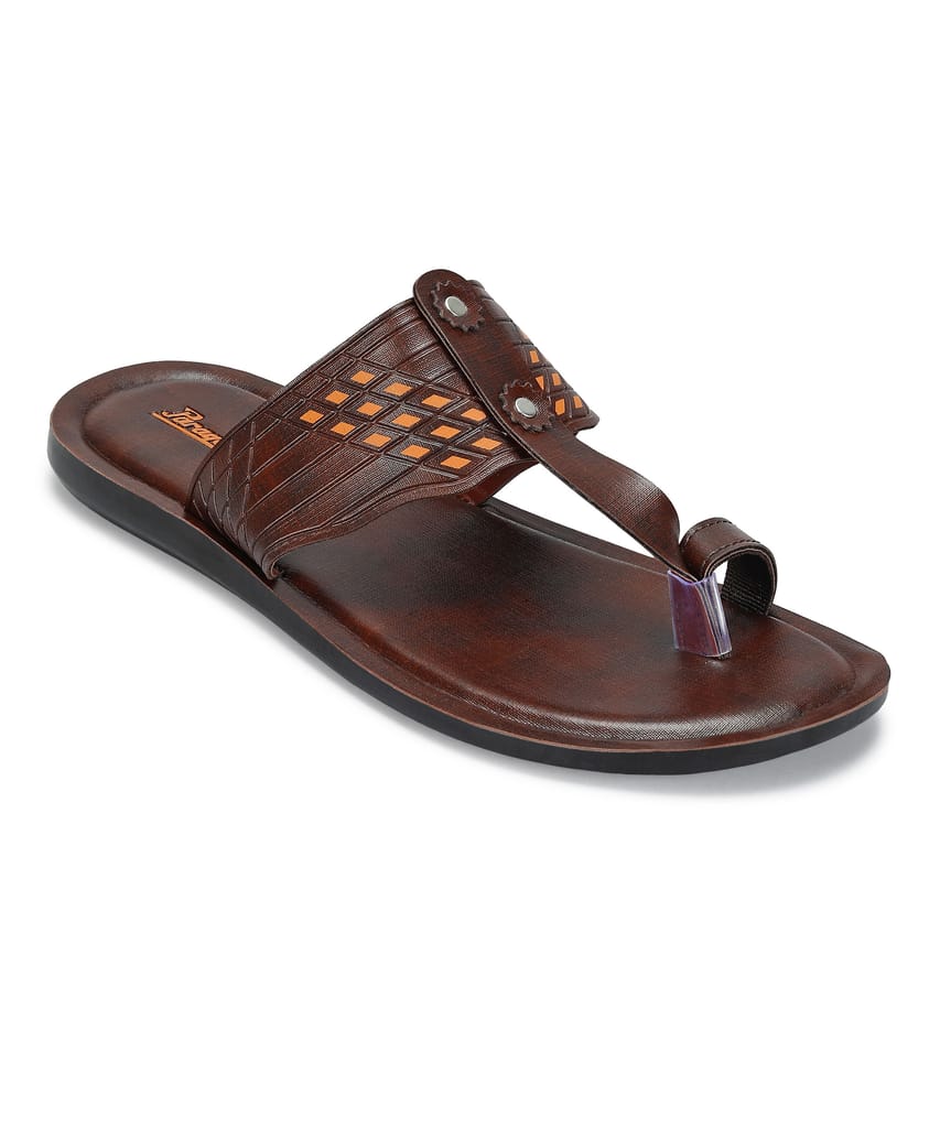 Modern Men Paragon Men's Slip-on Brown Sandals for Men | Comfortable Sole & Durable 2025 at Shop