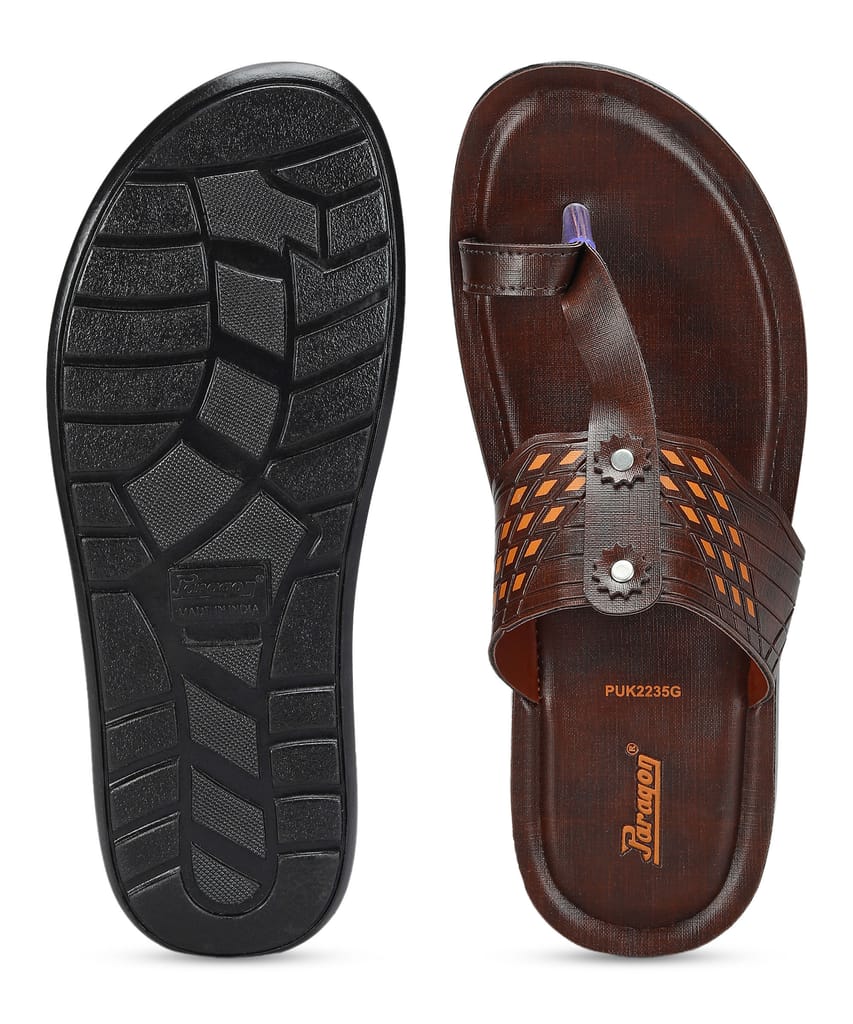 Modern Men Paragon Men's Slip-on Brown Sandals for Men | Comfortable Sole & Durable 2025 at Shop