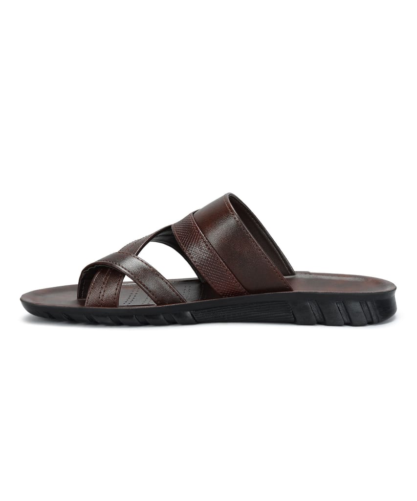 Trendy Men Paragon Men's Slip-on Brown Sandals for Men | Comfortable Sole & Durable 2025 at Shop