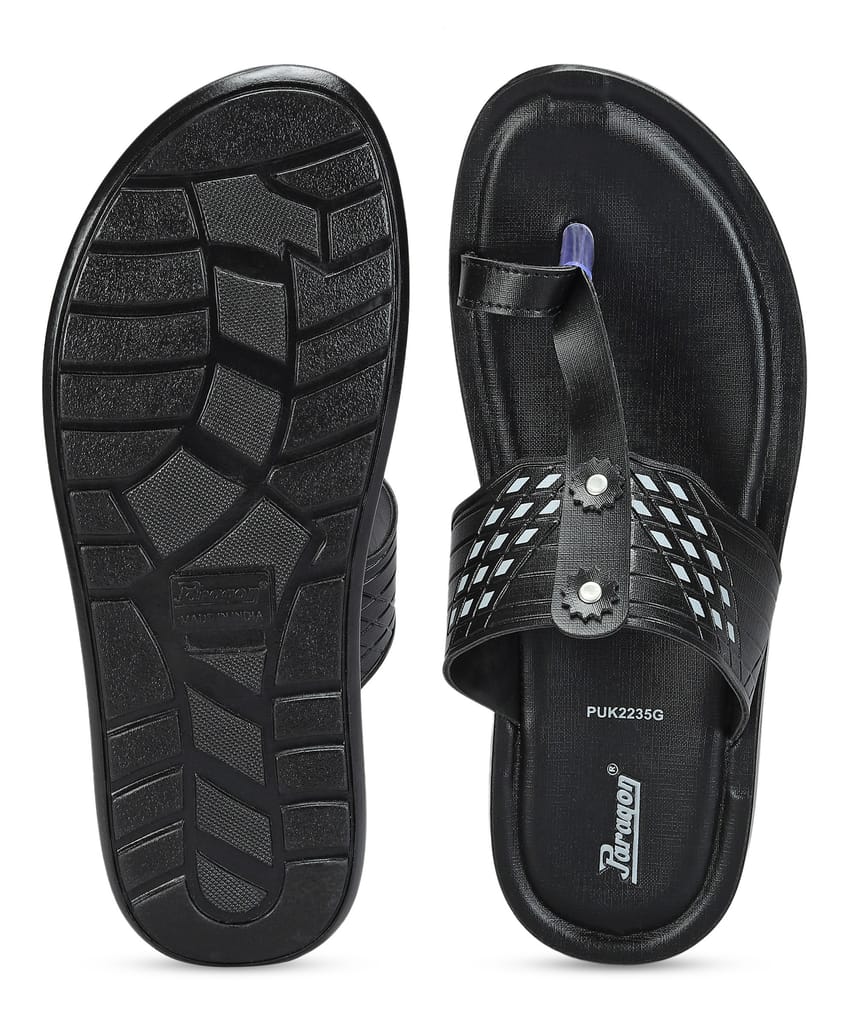Exclusive Men Paragon Men's Slip-on Black Sandals for Men | Comfortable Sole & Durable 2025 at S