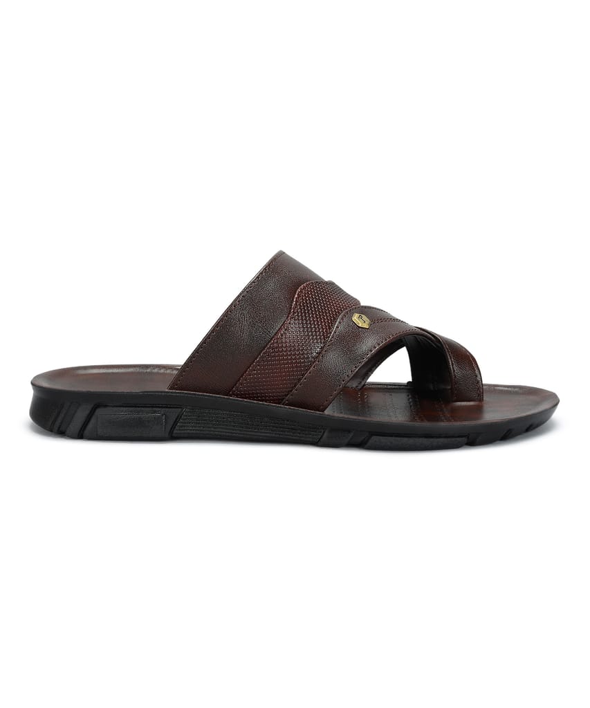 Trendy Men Paragon Men's Slip-on Brown Sandals for Men | Comfortable Sole & Durable 2025 at Shop