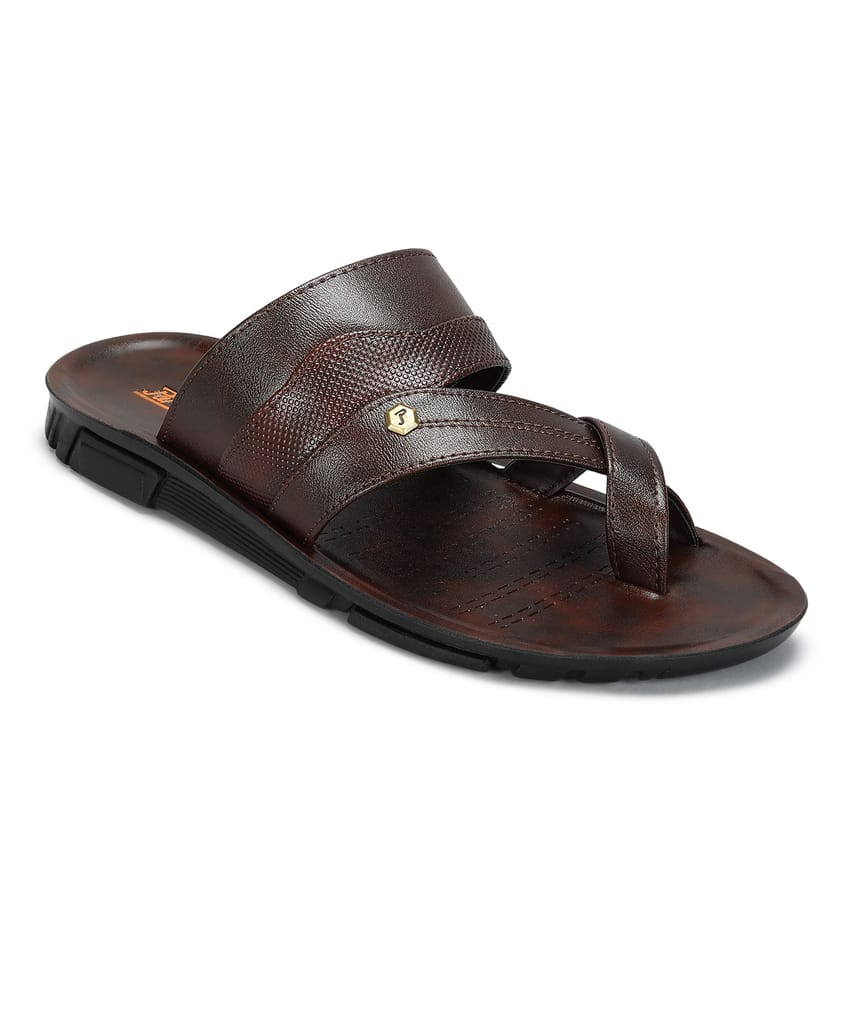 Trendy Men Paragon Men's Slip-on Brown Sandals for Men | Comfortable Sole & Durable 2025 at Shop
