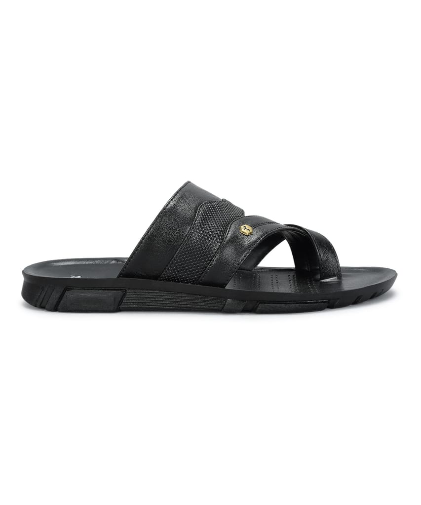 Chic Men Paragon Men's Slip-on Black Sandals for Men | Comfortable Sole & Durable 2025 at ShopCi