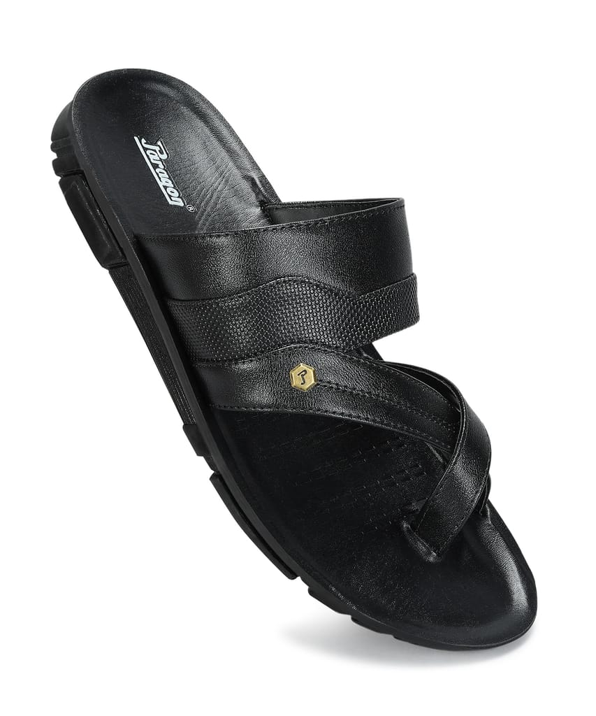 Chic Men Paragon Men's Slip-on Black Sandals for Men | Comfortable Sole & Durable 2025 at ShopCi
